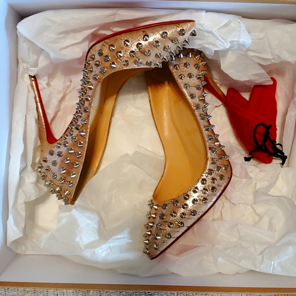 Pair of Red Bottoms sz 37 euro and sz 6 1/2 us sz